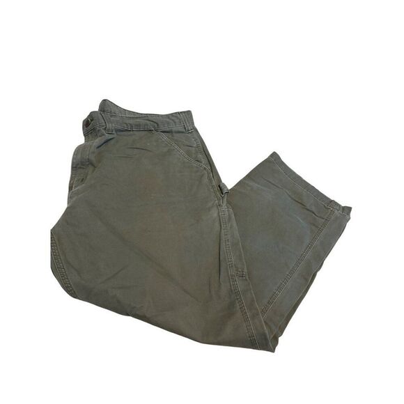 Carhartt Mens Relaxed Fit Khaki Work Pants 42x30 100% Cotton Durable - Picture 3 of 8